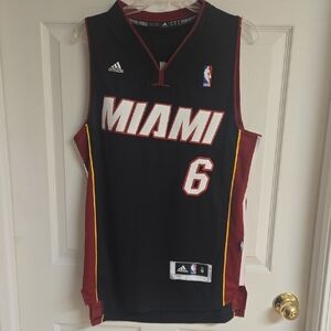 Adidas Miami Heat Levron James #6 Official Jersey